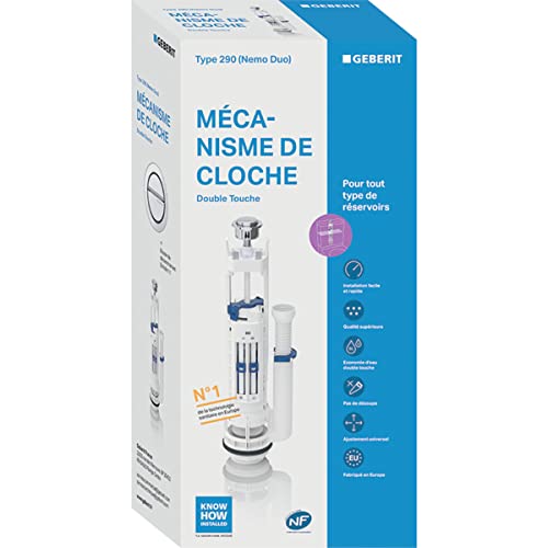 Geberit 290 Series Double Discharge Bright Chrome Mechanism