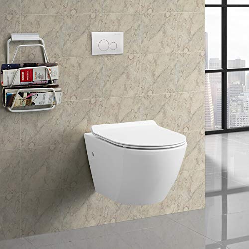 St. Tropez White Wall-Hung Toilet Bundle